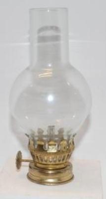 Replacement Glass Chimney for ROUND Wick Oil Lamp 5" H