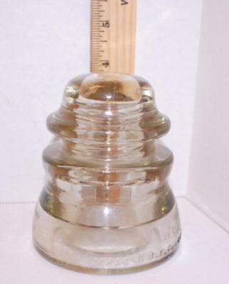Vintage Clear Glass Insulator Armstrong DP1--Very Good Condition