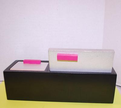 Cute Pink & Gray "Locker" Hiding Place 8 1/2" x 3"