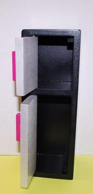 Cute Pink & Gray "Locker" Hiding Place 8 1/2" x 3"