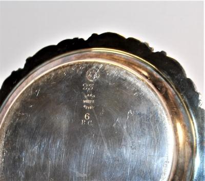 "Middletown Plate Co" Hard White Metal Plate 6 B.C. #23 5 1/2" Circ. & 4-Legged Cup