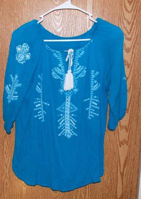 Florida Blue Top with White Tie Swag Size; XL