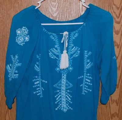 Florida Blue Top with White Tie Swag Size; XL