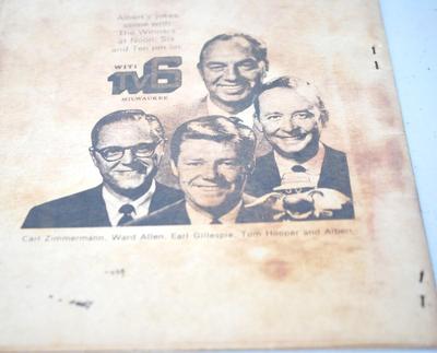 Vintage "Albert's TV6 Joke Book Milwaukee's Channel 6 Weather Man