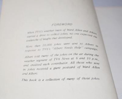 Vintage "Albert's TV6 Joke Book Milwaukee's Channel 6 Weather Man