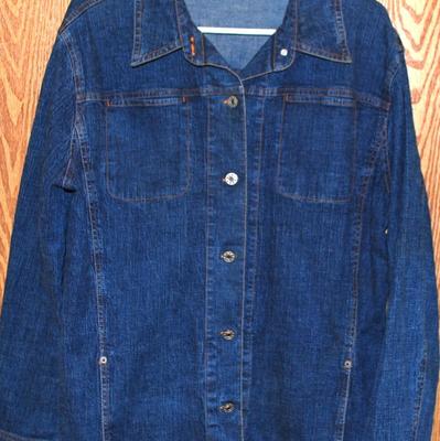 "Chico's Design" Denim Jacket Size: 3