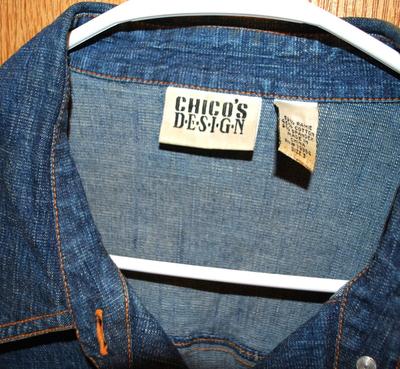 "Chico's Design" Denim Jacket Size: 3