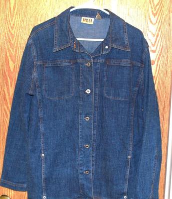 "Chico's Design" Denim Jacket Size: 3