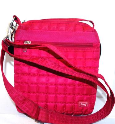 "Lug " Brand Red Quilted Style Purse 9" x 7"