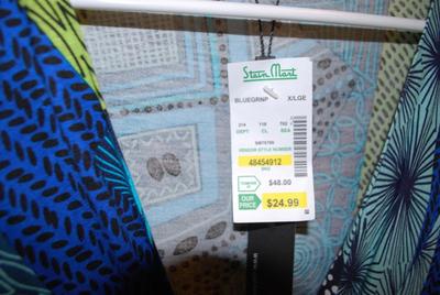 "Cable & Gauge" Assorted Blues Top - Size: Womens XL