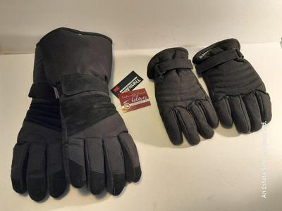 Two nice pair of gloves - Snowmobiling - New Thinsulate long gloves - Kinco black gloves