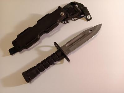 Matrix Airsoft Tactical Rubber Bayonet with Sheath & M4