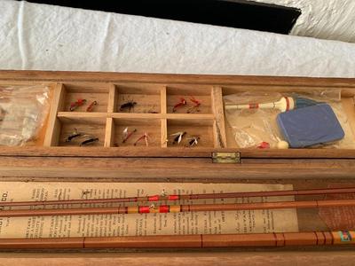 Vintage Okutama Company Bamboo Fly Fishing Rod in Original Case with Accessories