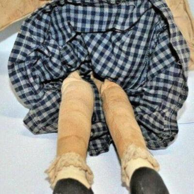 2 Dolls - Vintage "Lumpy" Doll 12" H & Soft Face Eclectic "Angel" Doll