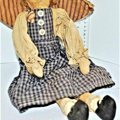 2 Dolls - Vintage "Lumpy" Doll 12" H & Soft Face Eclectic "Angel" Doll