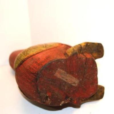 2 "Asian Style" Wood Statues - 11" & 8" H & Toucan Style Wood Bird 12" H x 5" W & All Solid...