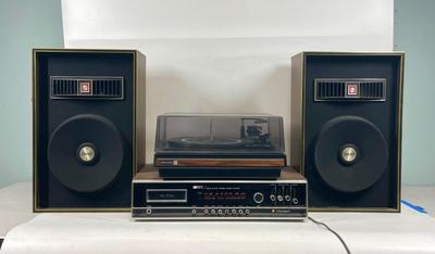 Vintage Olympic Model CT-842 Stereo - BSR Turntable - Speakers Set - Tested, Works!