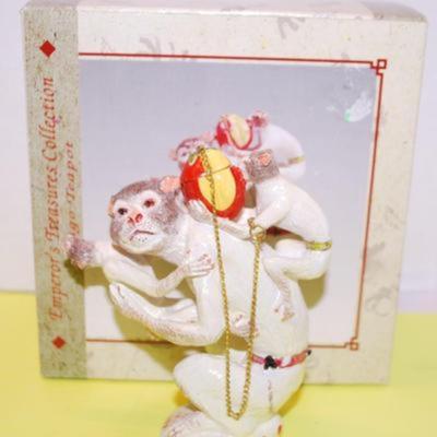 All Glass Vases 2 Pcs. & Large Vegetable Designed Cups Set of 2 & Monkey On Your Back Ceramic - Total 5 Pcs.