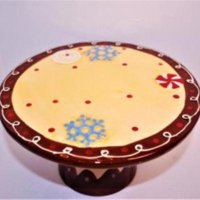 "Star" Raised Designed Dark Blue Plate 11 1/2" Circ. & All Occasion and Colorful Cake Plate & "Bamboo Jungle...