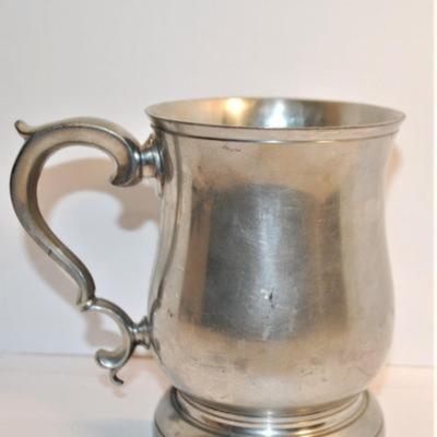 Williamsburg Stieff Pewter Mug 5" H x # 3 1/2" Circ. #CW155-13 & All Occasion Red Glasses Set with Tray and Box 5 - Total...