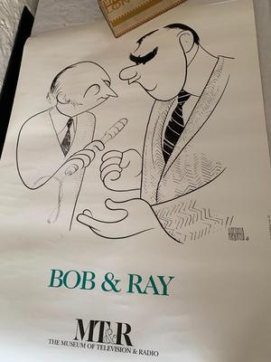 Al Hirschfeld Bob And Ray poster 1995
