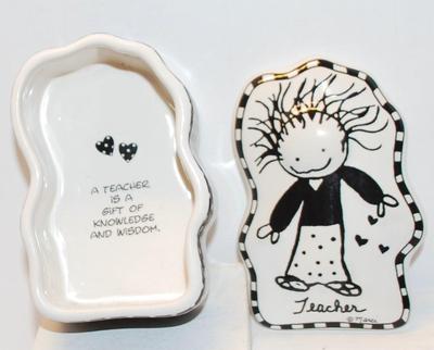 "The Quirky Teacher's" Trinket Box 4" L x 1 Â½" H