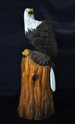 chainsaw carved eagle statue sculpture
