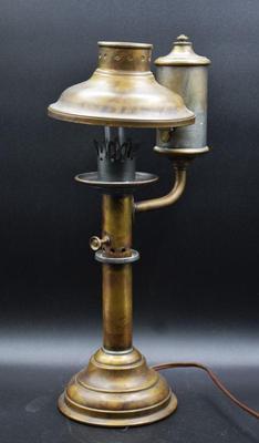 antique kerosene one-arm students lamp