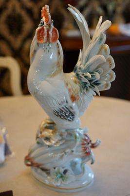 Meissen Rooster 14" in height. 