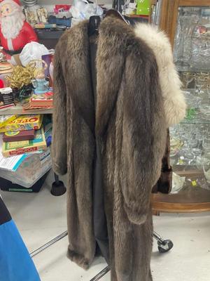 vintage beaver long fur coat