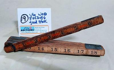 Antique folding Yard Stick ruler