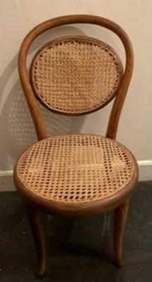 Child's vintage bentwood and cane chair