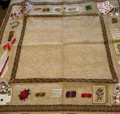 Needlepoint Bridge Table Cover Canvas