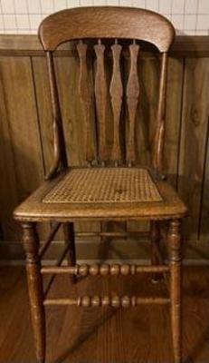 Antique cane bottom chair
