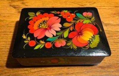 Hand Painted lacquered box 