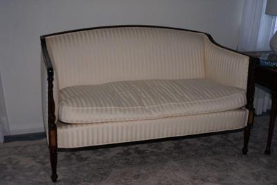 Very nice quality down filled cushions. Sheraton settee. there are two of them of alike. 