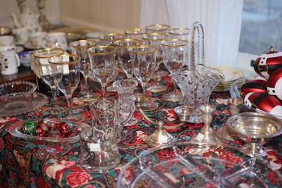 Set the table with a flair of elegance this holiday . 
Candles and wine glasses . Affordable prices so why not?