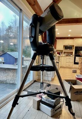 Celestron telescope, stand & accessories
