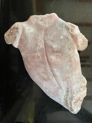 Pink marble artisan carved torso