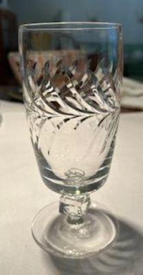 "Wreath" by Rock Sharp,, sets of Water, Iced Tea and Champagne Coups