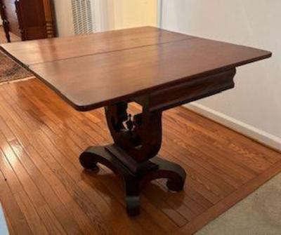 Walnut Game Table Open