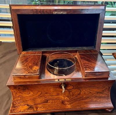 Rosewood Regency Period Tea Caddy