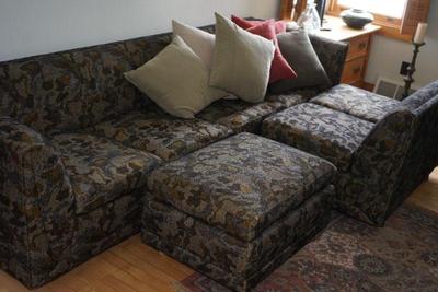 1980's ? sofa sectional. Very nice classic tones. perfect for the mid century living room. 