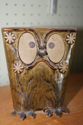 hand crafted ceramic owl of about 10