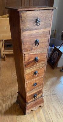 unusual wood drawer cabinet