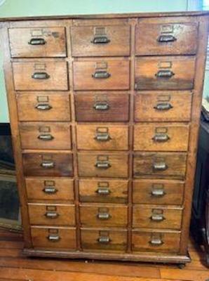 Twenty four drawer apothecary cabinet