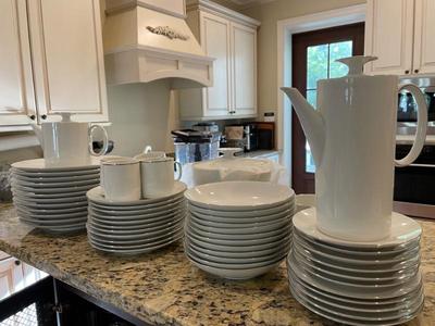 Thomas dinner service (thin platinum line) $200 for 10 dinner plates, 10 side plates, 5 place coffee tea and side plate set including...