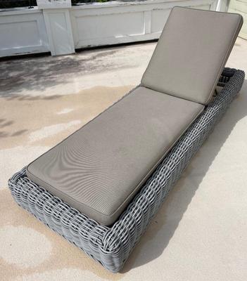 Restoration Hardware all weather wicker sun lounger and cushion 79/28 $700