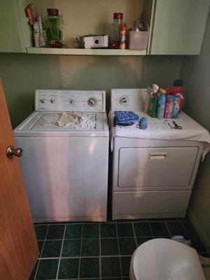 Washer and dryer will sell prior to sale if interested!  Call 708-548-9684 