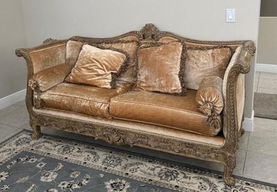 Bernhardt French Provincial Wood Sofa and Loveseat